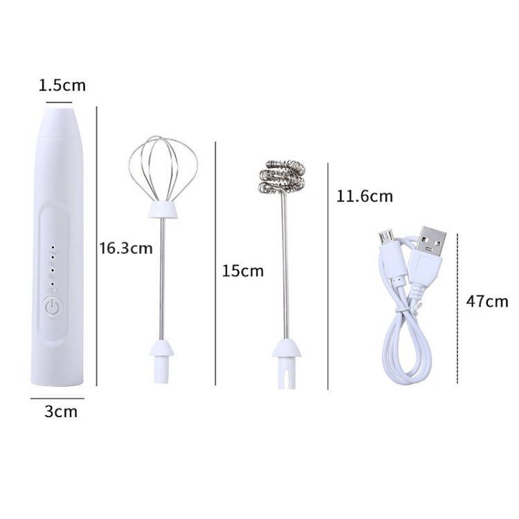 Máy Tạo Bọt Cafe, Máy Đánh Trứng, Sữa Mini Sạc USB 3 Chế Độ Đa Năng