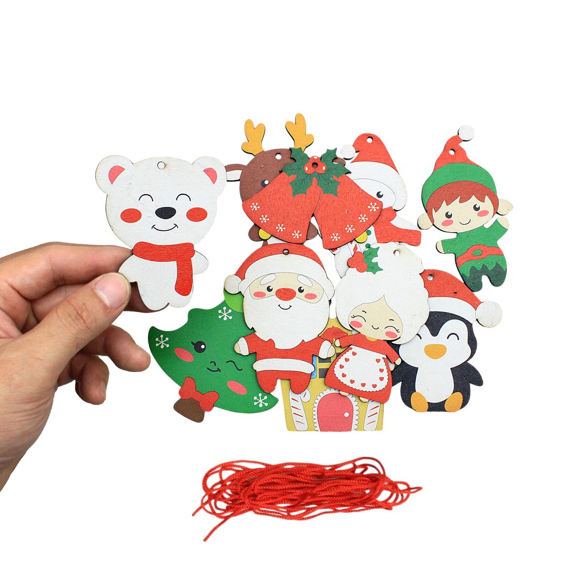 Dây Hình Gỗ Trang Trí Giáng Sinh - Bách Mộc - Set 3