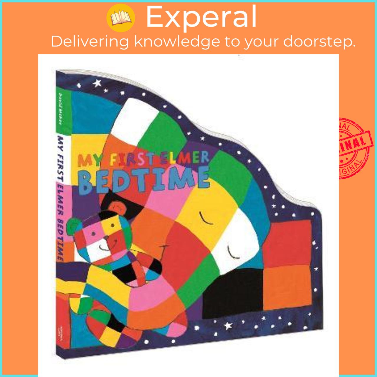 Sách - My First Elmer Bedtime : Shaped Board Book by David McKee