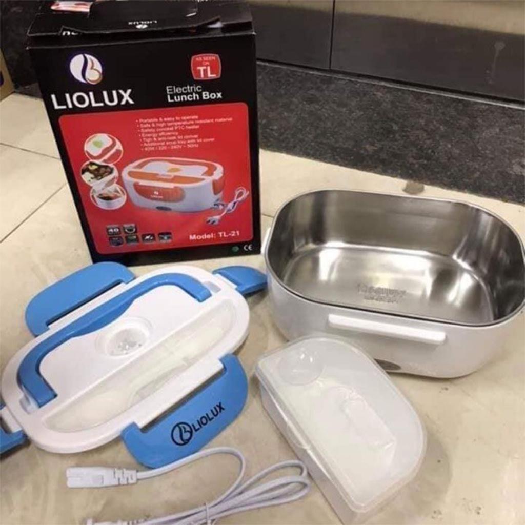 Hộp Cơm Cắm Điện Liolux Có Quai Xách Ruột INOX Dung Tích Lớn Chia Nhiều Ngăn Làm Hộp Cơm Văn Phòng Bền Và Thẩm Mỹ Cao