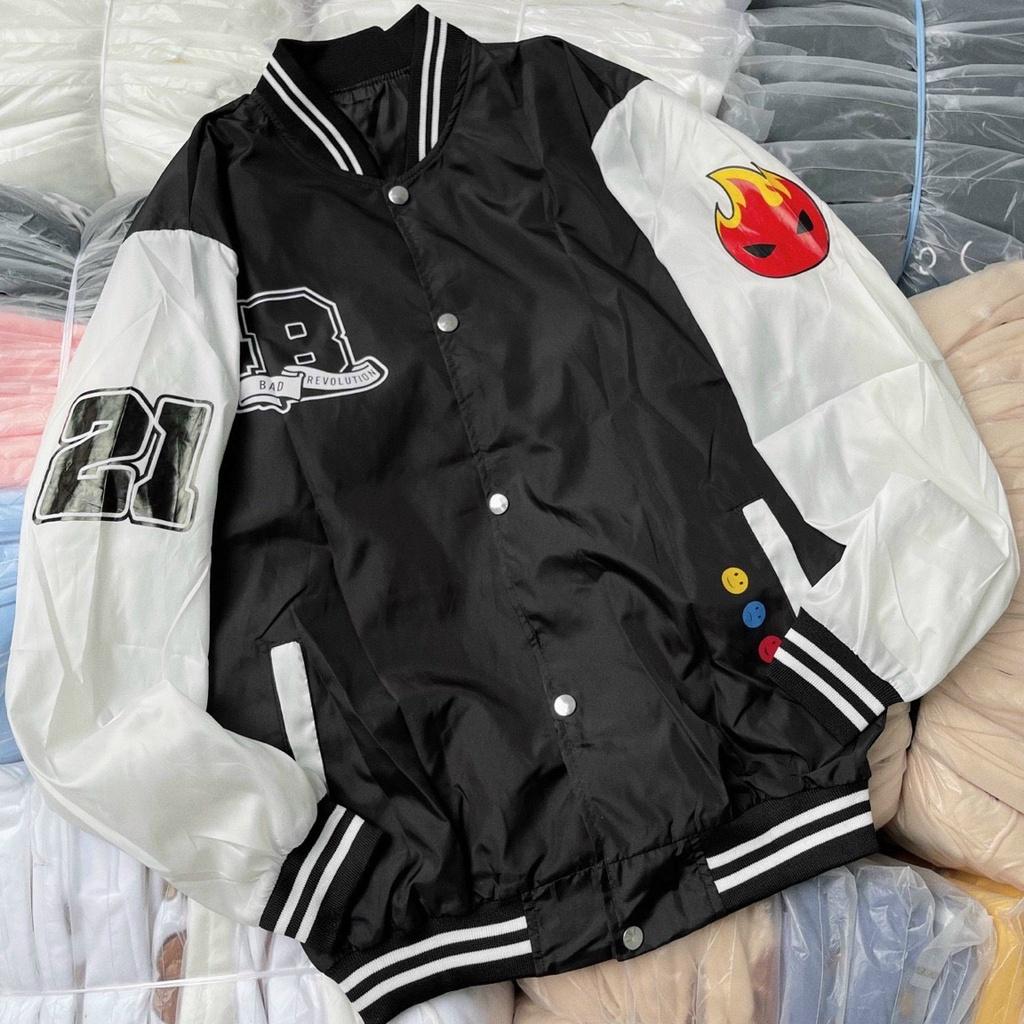 Áo Khoác Bomber Nam Nữ BRO 21 Chất Dù Mero 2 lớp Phối Nút Bấm Phong Cách Cool Ngầu Cực Chất