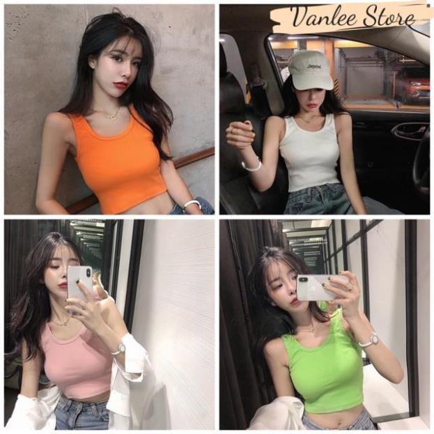 Áo croptop nữ 3 lỗ thể thao bozip 6 màu cá tính