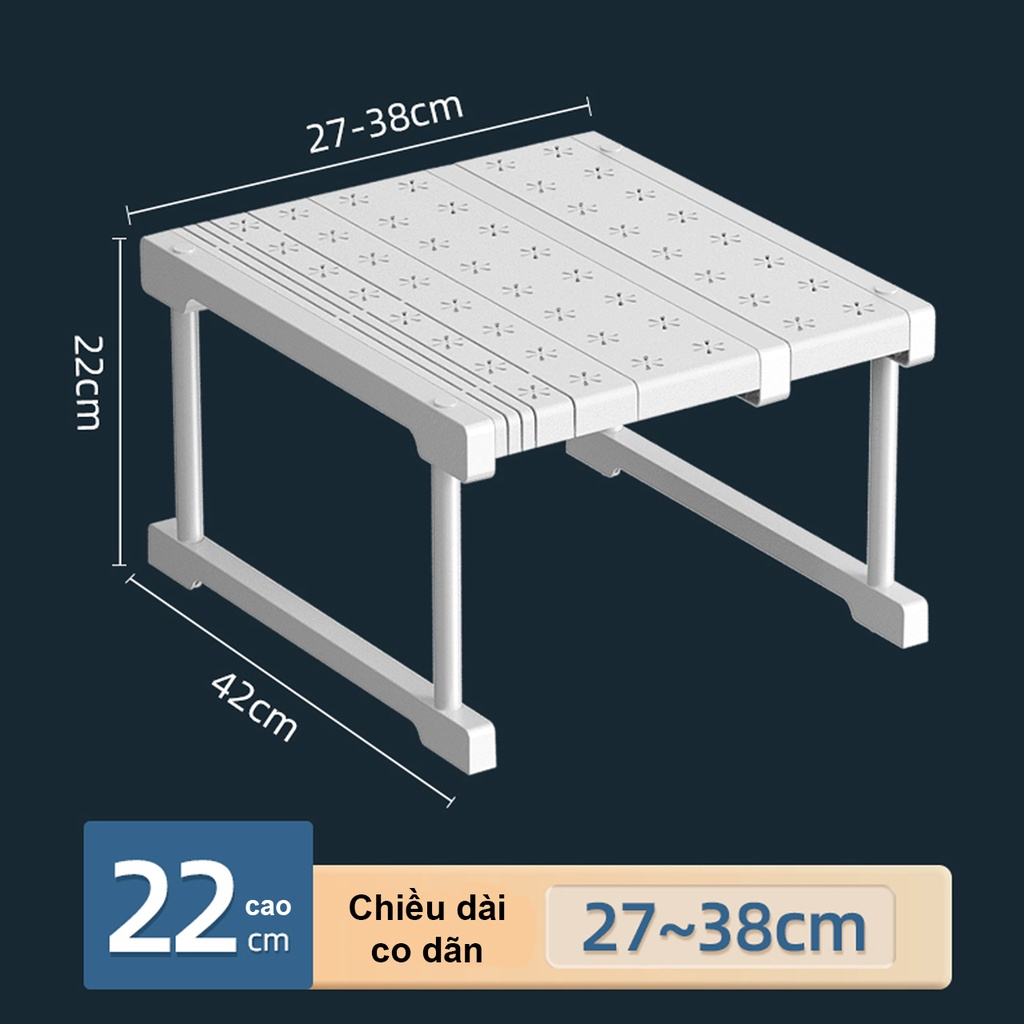 Kệ Chia Tầng Đa Năng Ngăn Chia Tủ Quần Áo Tủ Bếp Co Giãn Thông Minh, Có Chân Đứng Thiết Kế Mới 2023