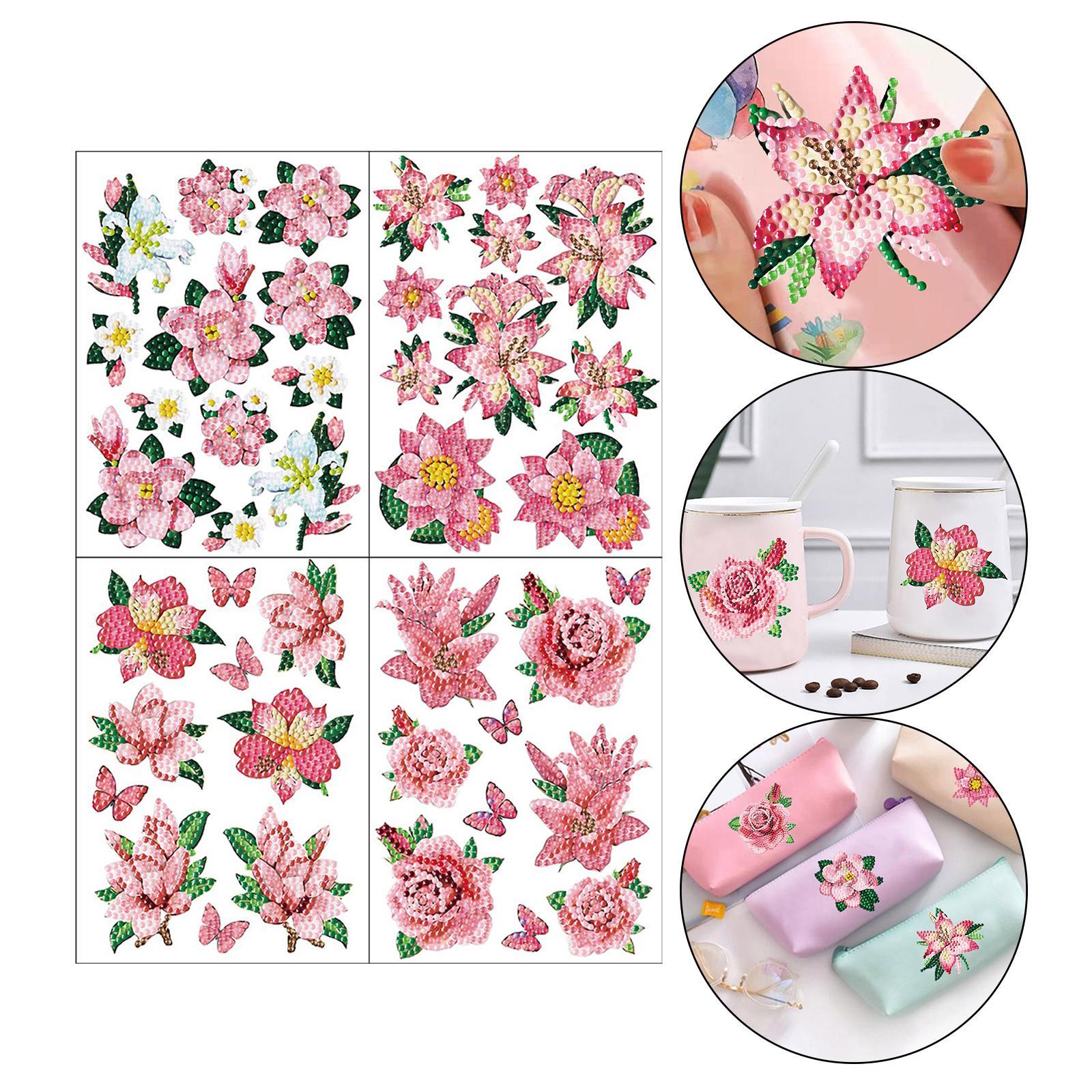 8 Sheet Creative 5D DIY Painting Stickers Set Resin DIY Art Pen Holder Decor Birthday Gift