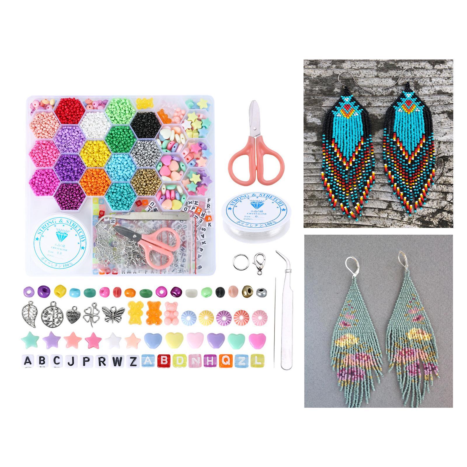 Glass Seed Beads Tweezer Letter Beads for Necklace Bracelet Jewelry Making