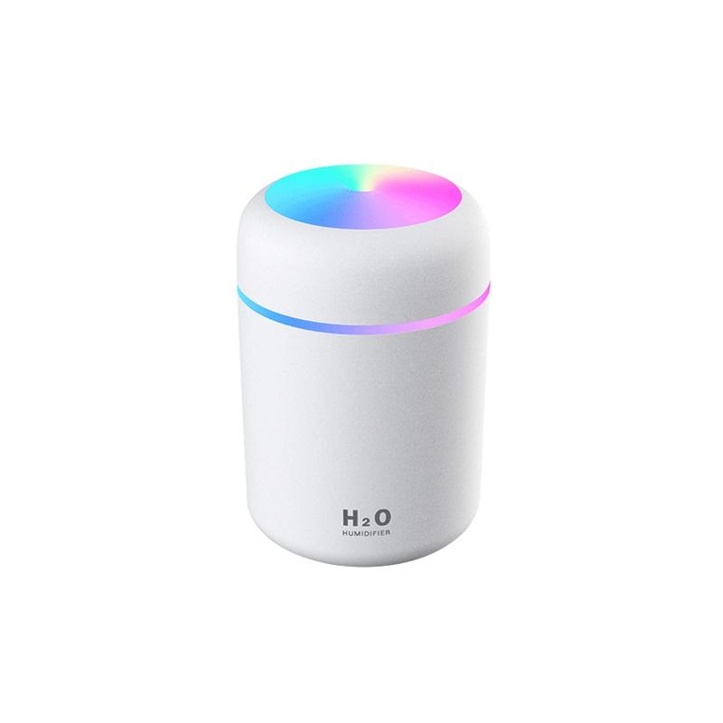 300ML H2O Máy Phun Sương Tạo Ẩm Khuếch Tán USB Siêu Âm Làm Lóa Mắt Cốc Thoáng Mát Phun Sương Tạo Ô Tô Mini Air Ẩm Máy Lọc Lãng Mạn Ánh Sáng