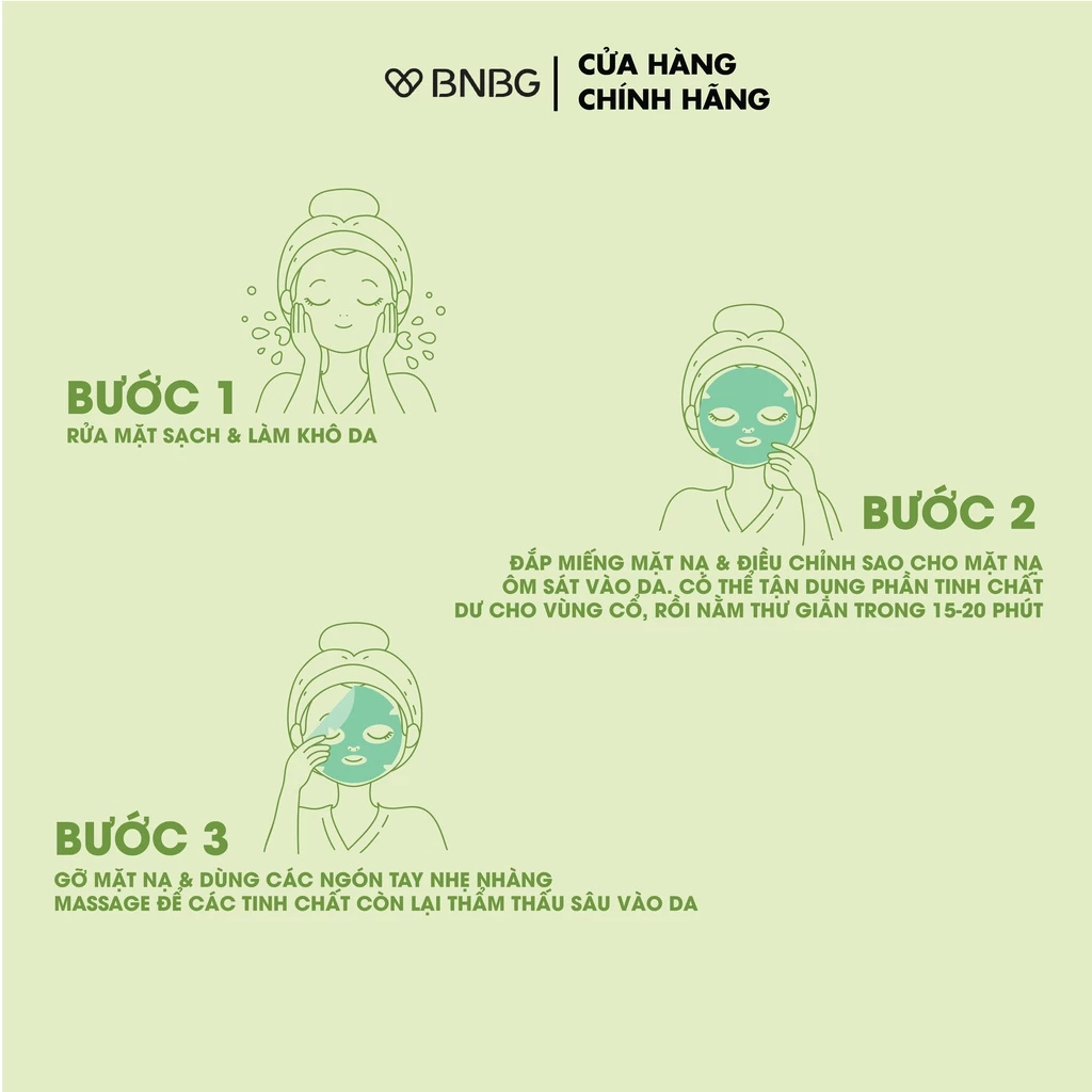 Combo 10 Mặt Nạ BNBG Tràm Trà Thải Độc Da, Giảm Mụn Vita Tea Tree Healing Face Mask Pack 30ml x10