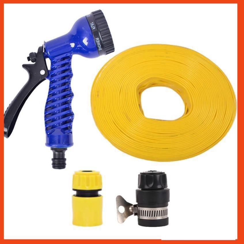 Bộ dây tăng áp 3 lần vòi xịt nước rửa xe, tưới cây loại 15m 206843