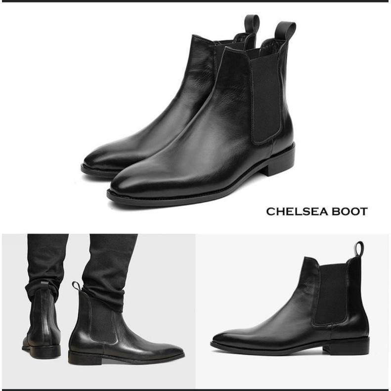 chelsea boot2021 handmade Shoes - full size (34-50)Da bò nhập Ý nhận đo chân size đặc biệt cho khách