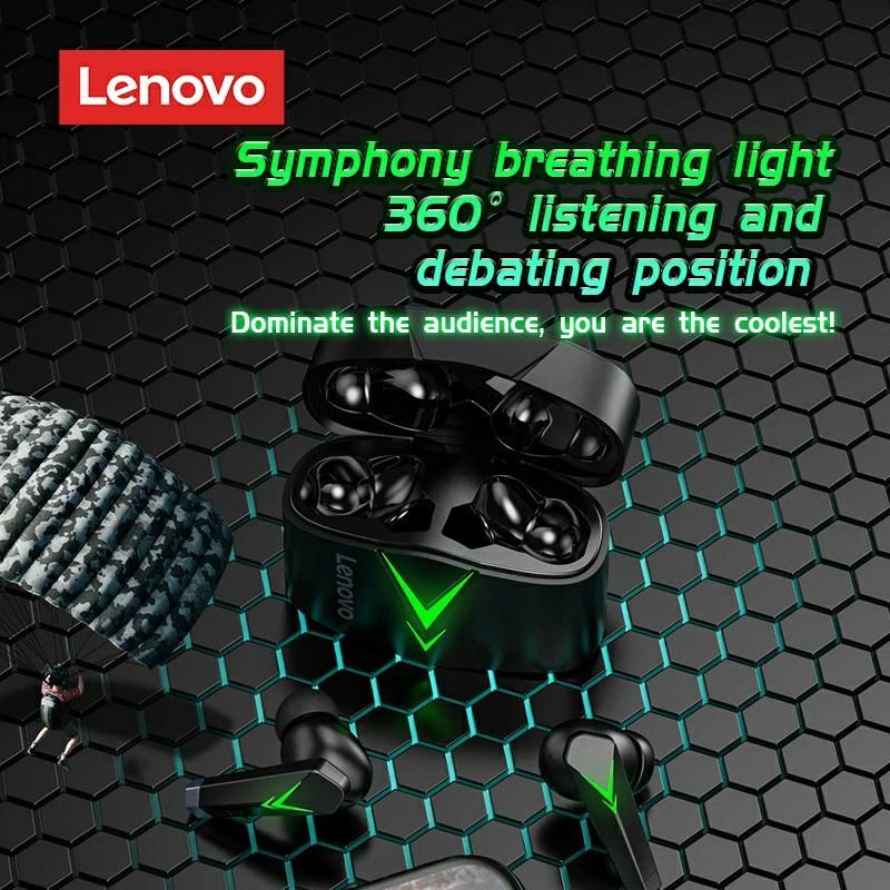 Tai nghe chơi game Bluetooth Lenovo LP6 Chống ồn thông minh Độ trễ thấp Tuổi thọ pin dài Bluetooth không thấm nước 5.0-Hàng chính hãng