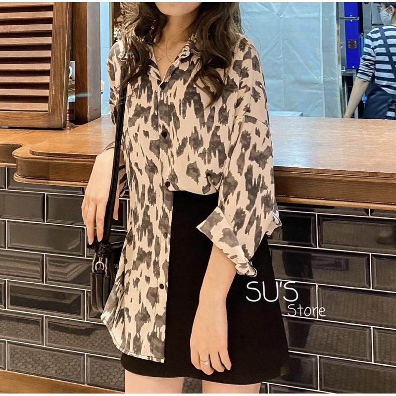 Áo sơmi da báo màu mới hot hit