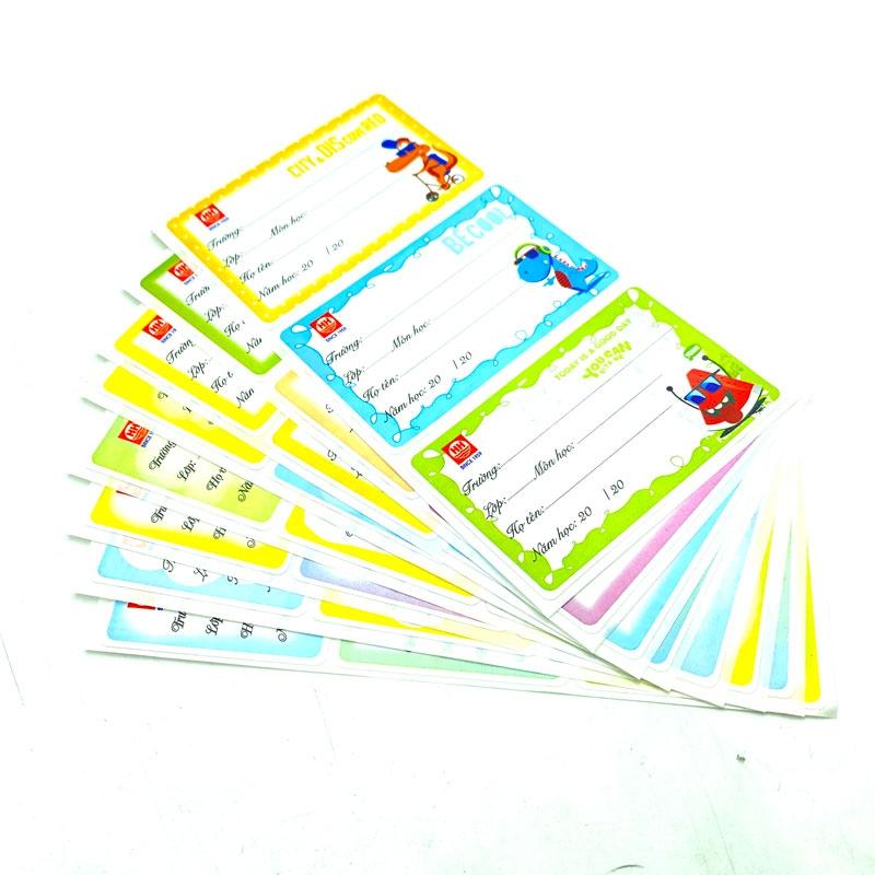 Bộ 3 Nhãn Vở Cool 8 Tờ x 3 (24 Nhãn Vở)