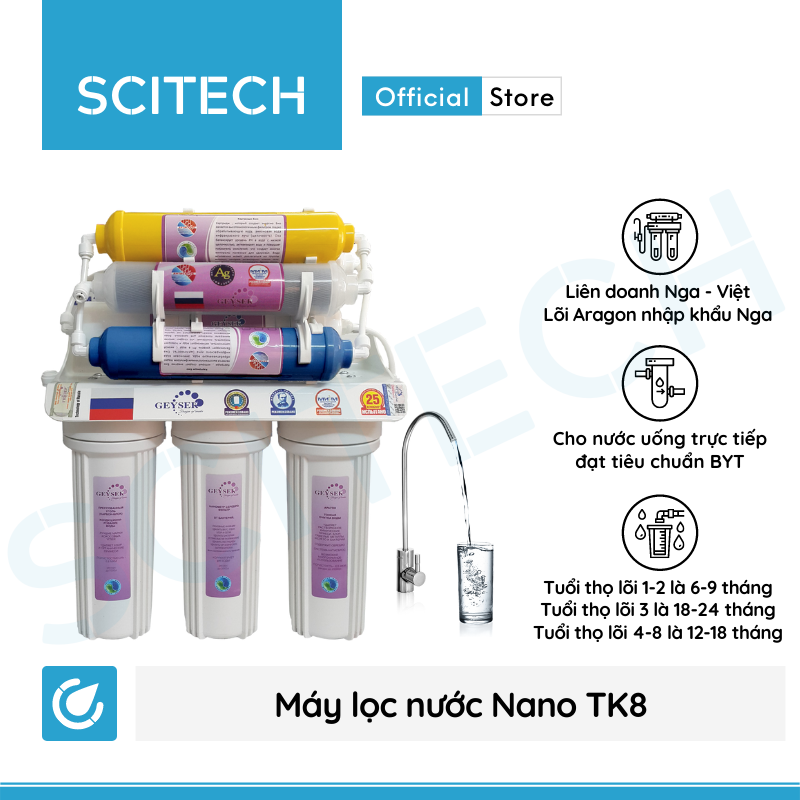 Máy lọc nước Nano TK8 by Scitech (Không dùng điện, không nước thải) - Hàng chính hãng