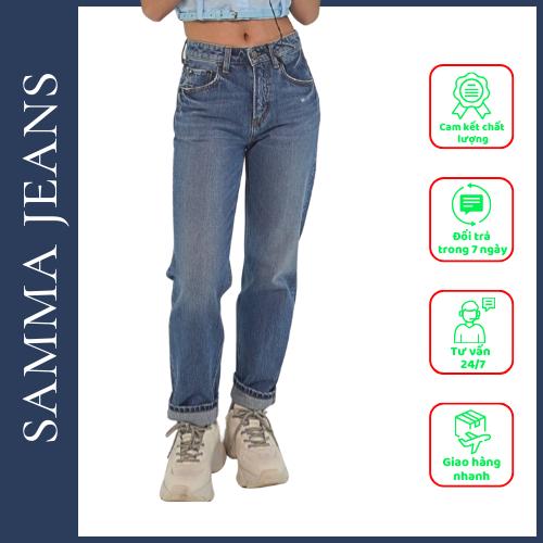 Quần Boyfriend Jeans P12, dáng đứng, phong cách lịch sự- trẻ trung_thương hiệu SAMMA JEANS