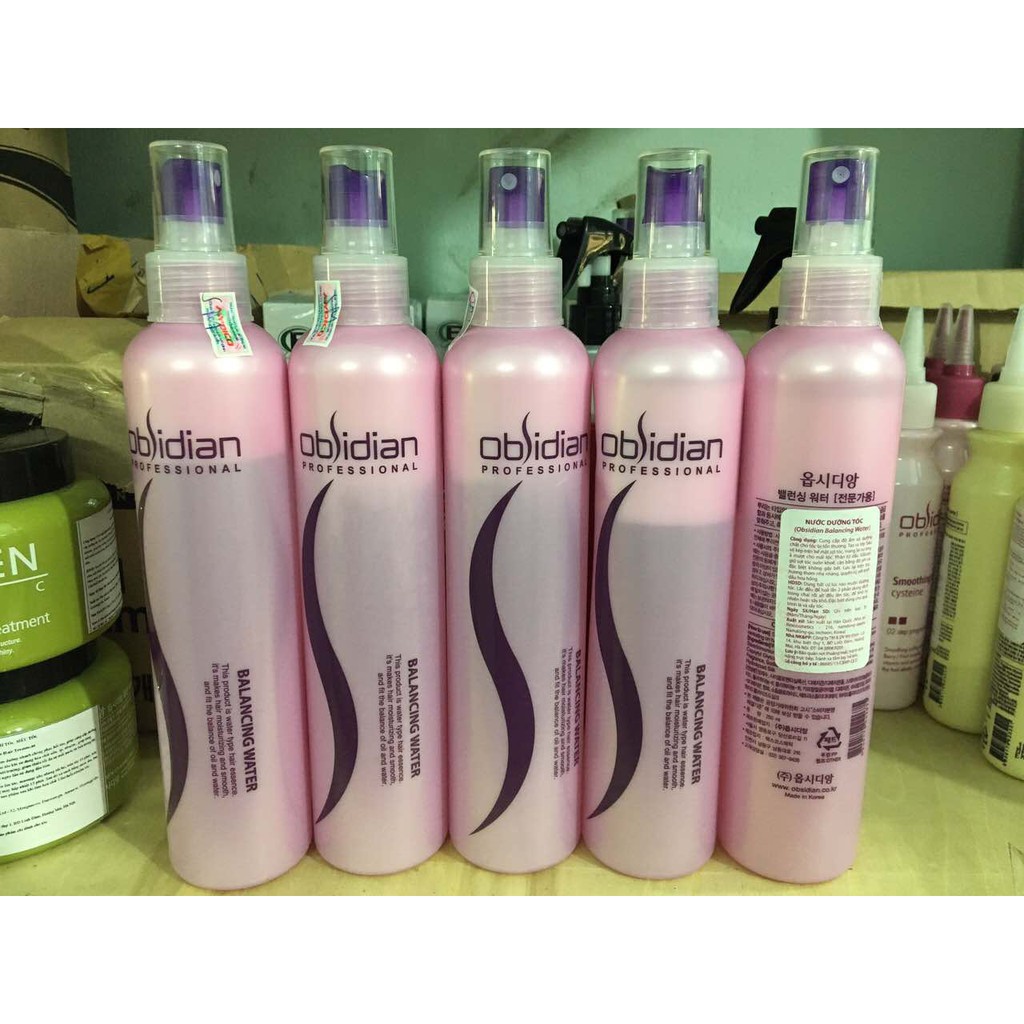 Xịt dưỡng tóc siêu mềm mượt Obsidian Professional Balancing Water Hàn Quốc 250ml Tặng kèm móc khoá