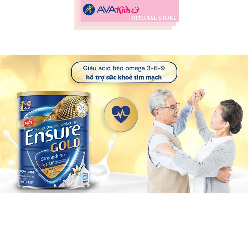 Sữa bột người lớn Ensure Gold StrengthPro hương vani 800g