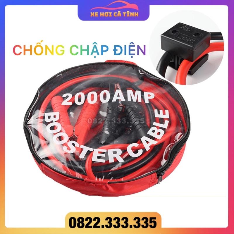 4m Bộ dây câu bình ắc quy lõi đồng 2000A (Đen Đỏ)