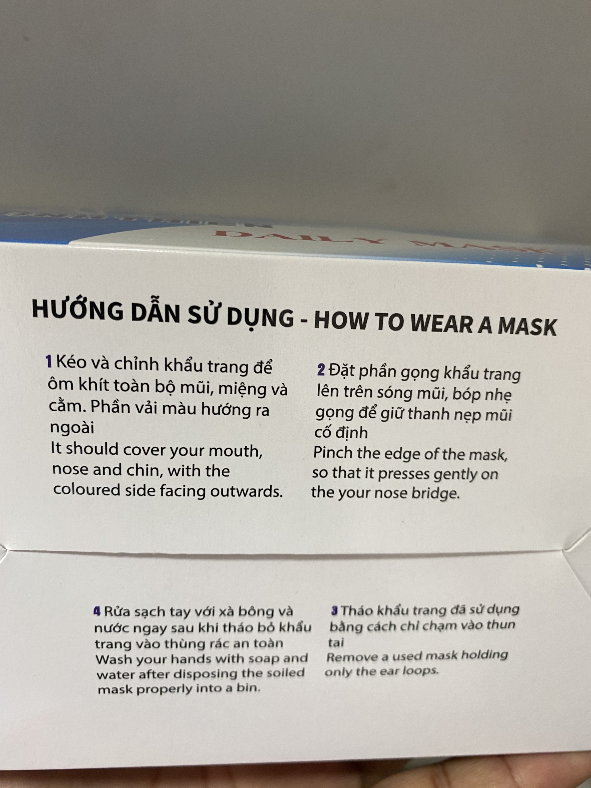 Khẩu Trang Y Tế 4 Lớp Thịnh Thiên (Màu xám - Hộp 50 Cái)