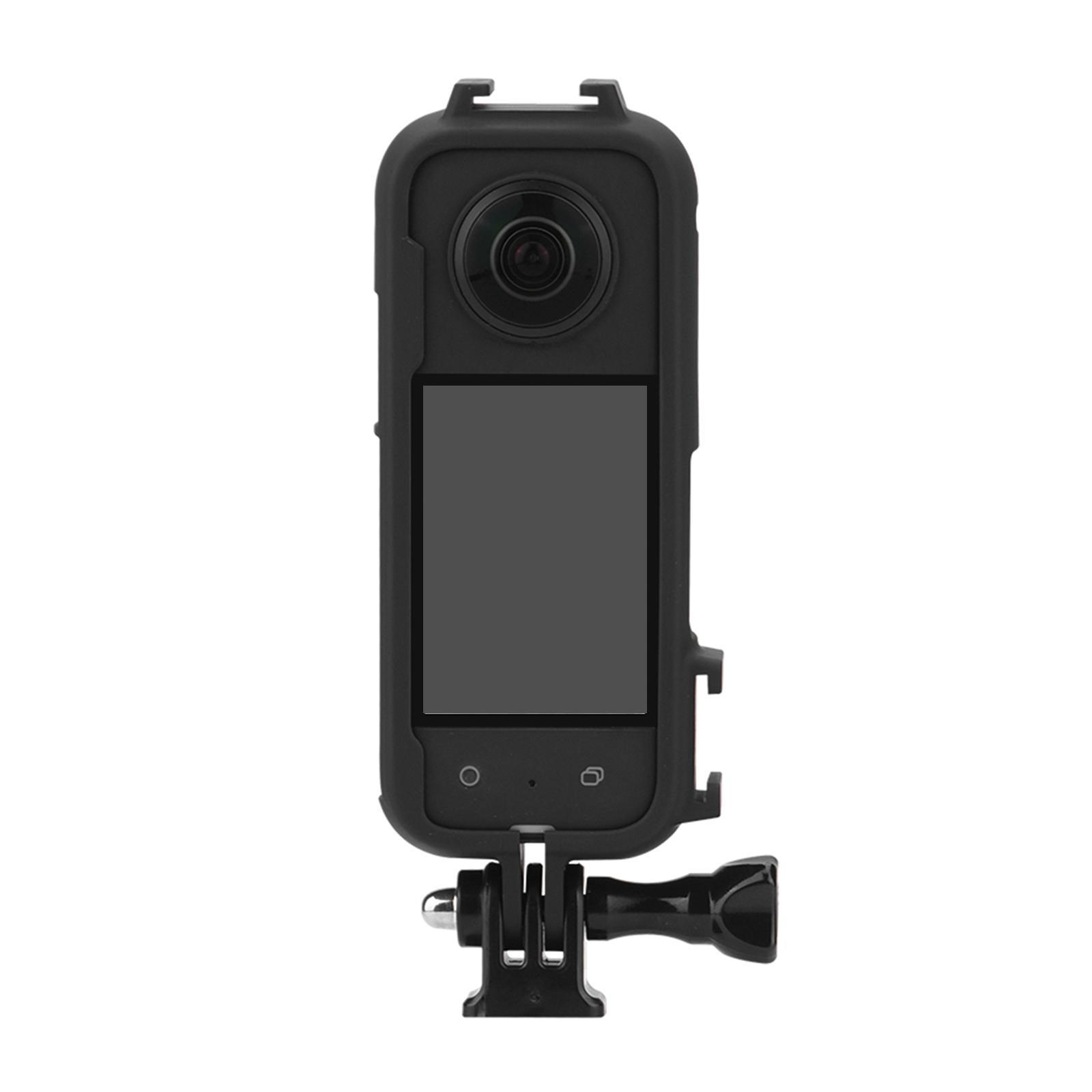 Durable Action Camera Protection Frame Housing Case with 1/4 Adapter Mount Drop Resistant Sports Camera Cage for One x3 Replacement