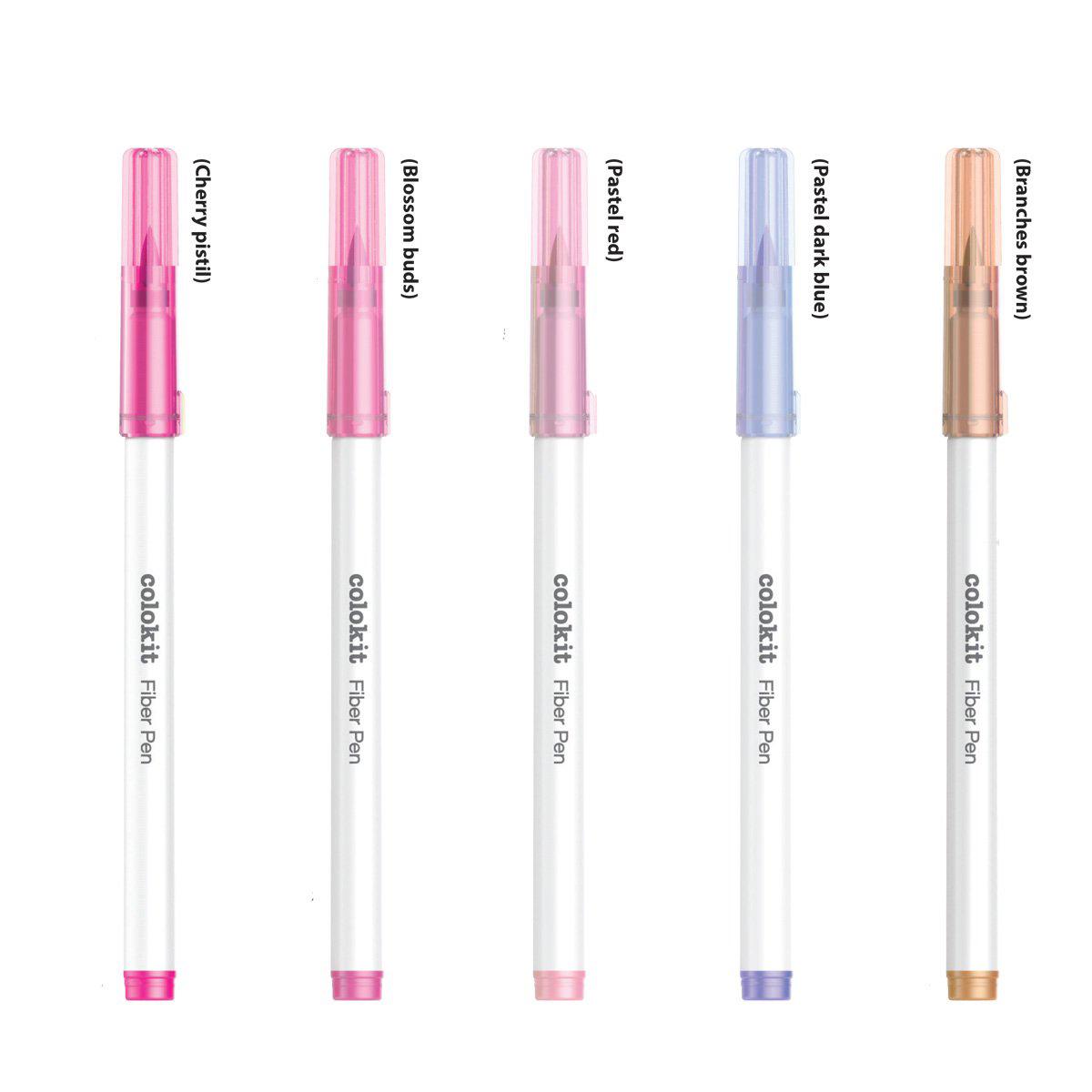 Vỉ 5 Bút Lông Màu Đầu Brush - Cherryblossom - Colokit FP-C022