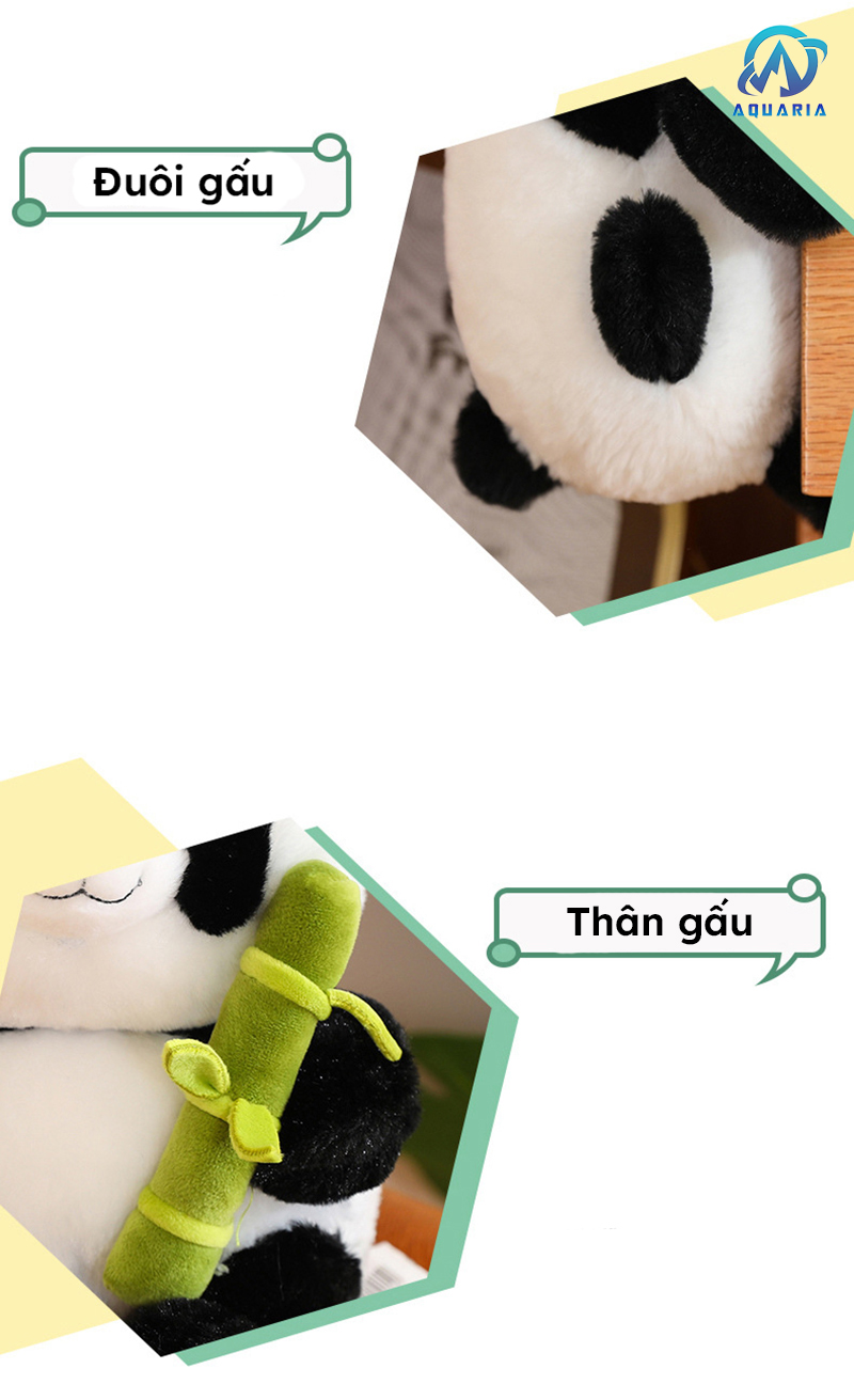 Gấu Bông Thú Bông Panda Gấu Trúc Trong Ống Tre Siêu Dễ Thương Quà Tặng Đáng Yêu