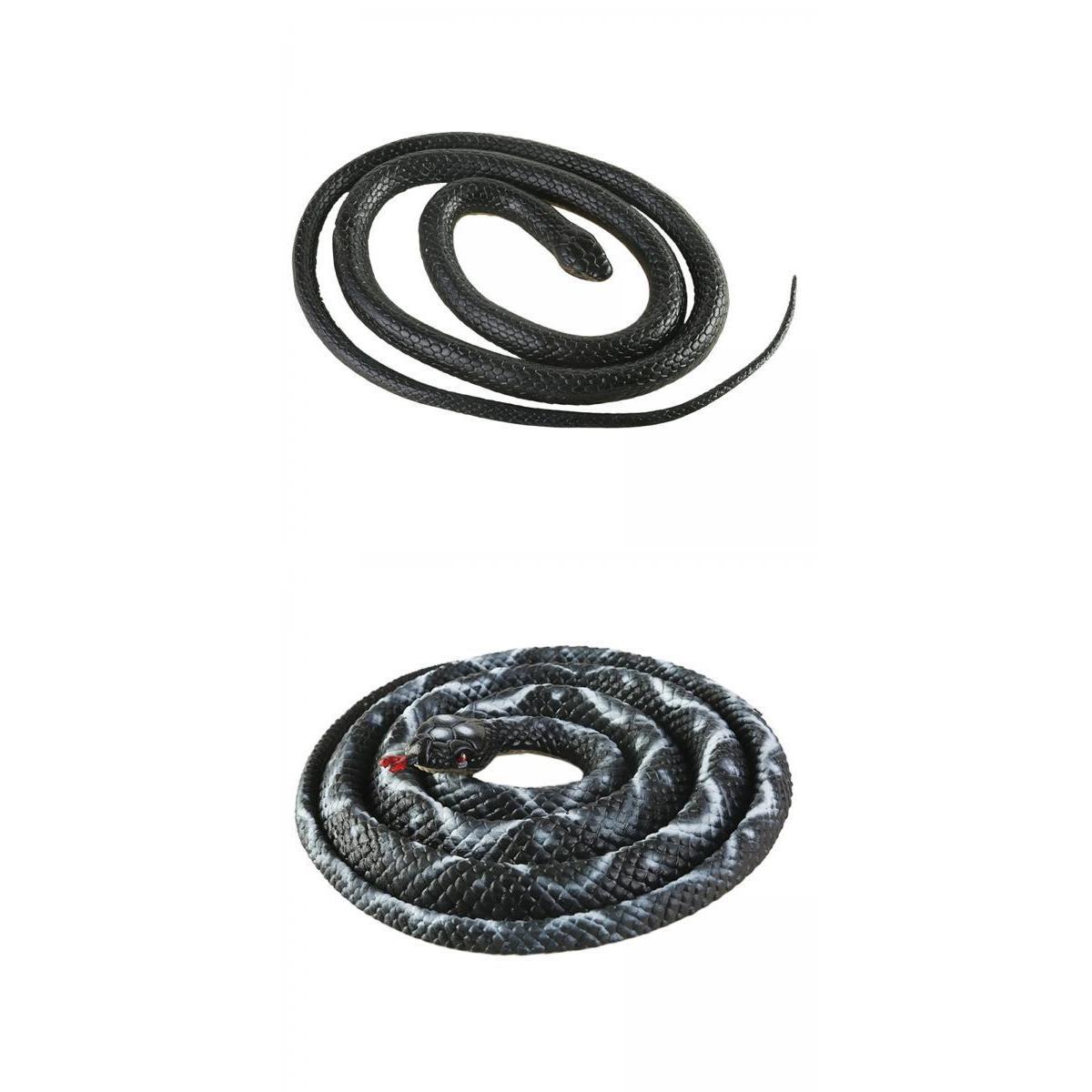 120cm Realistic Fake Simulation Rubber Snake Toys Garden Props 2Pcs