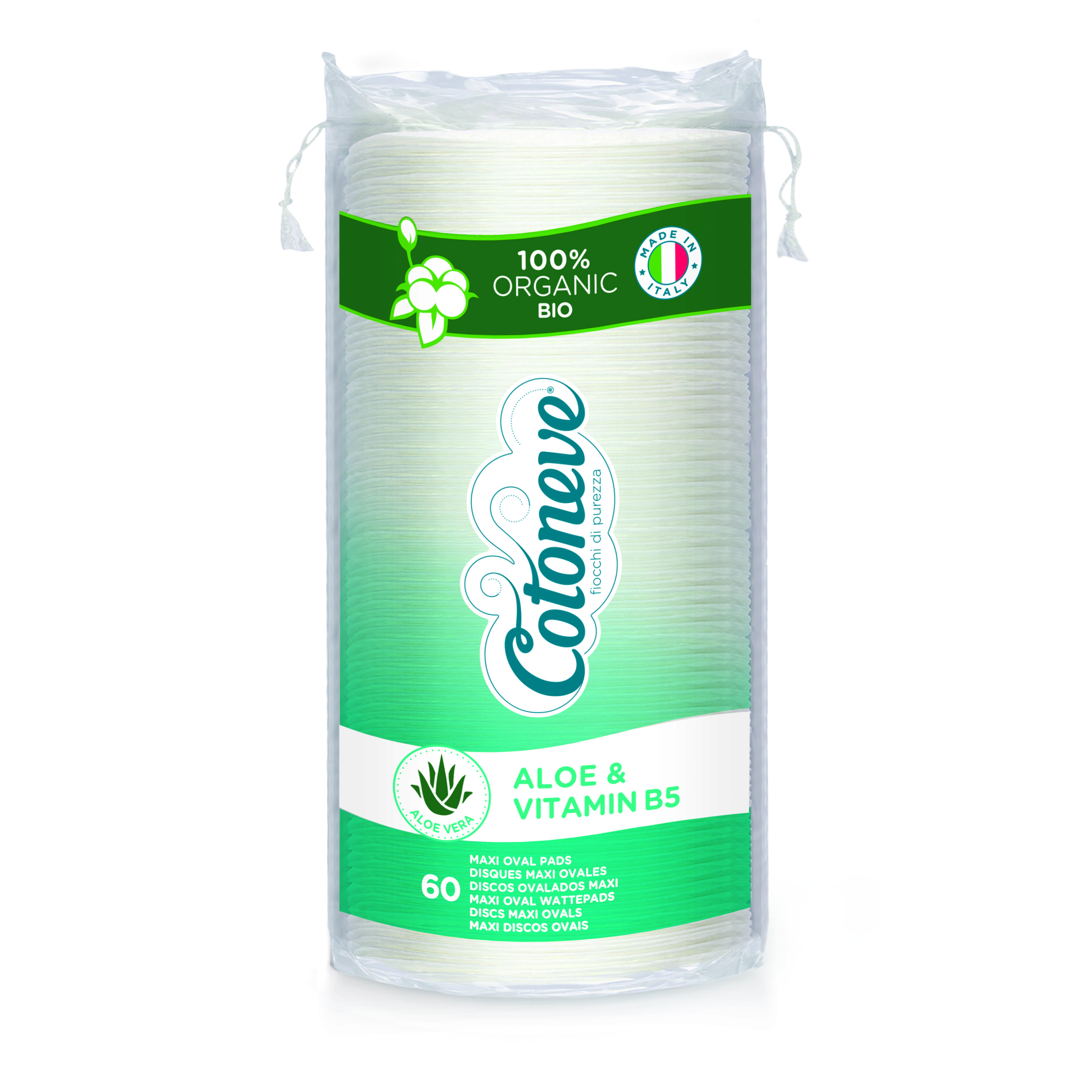 Bông tẩy trang HỮU CƠ MAXI 2 trong 1 COTONEVE - COTONEVE  (Chiết xuất Aloe vera và Vitamin B5)