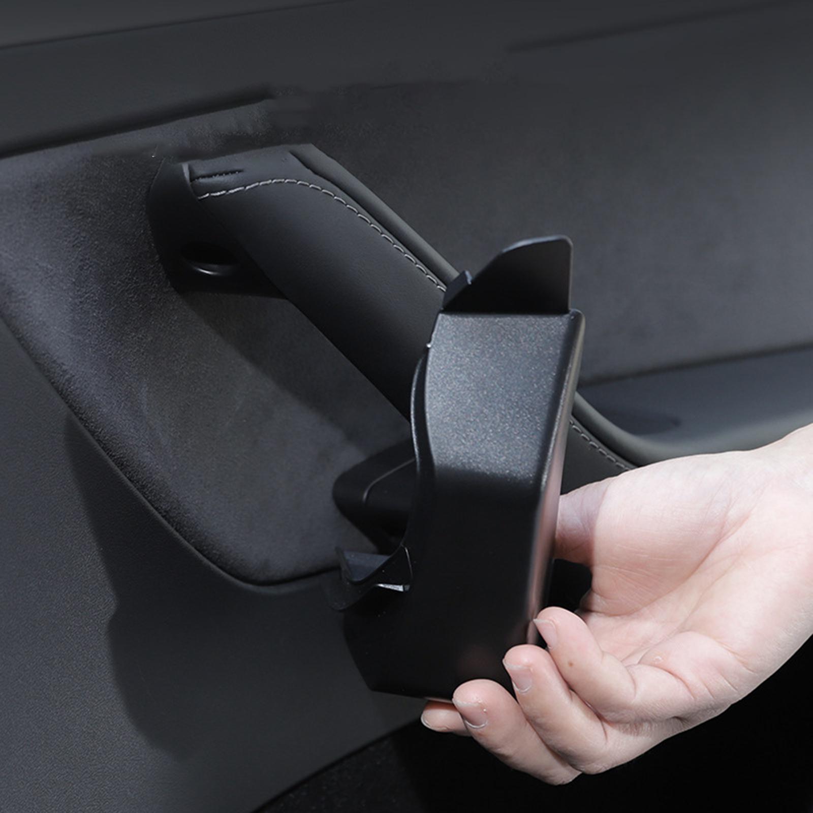 4x Door Handle Storage Box ABS Front Rear Interior Accessories Organizer Organizer Interior for Tesla Model 3 Phone Container