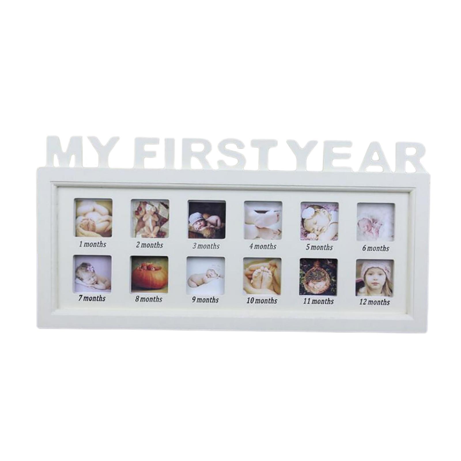 Baby's First Year Picture Photo Frame DIY Keepsake Newborn Baby Shower Gift