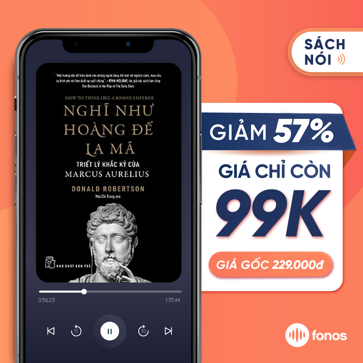 [E-Voucher] Sách  nói Fonos: Nghĩ Như Hoàng Đế La Mã