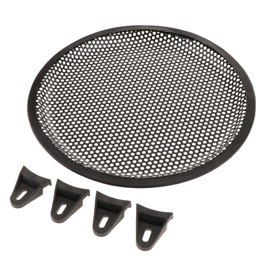 2Piece Speaker Grills Cover Case with Screws Audio Accessoric Black 10inch