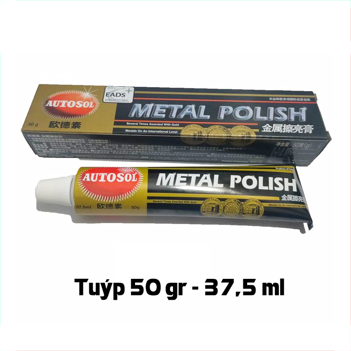 Autosol Metal Polish 50g Kem đánh bóng làm mới kim loại, dây đồng hồ, inox, nhôm