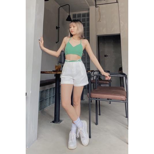 Áo bra dây có mút ngực nhiều kiểu thắt nơ trendy cá tính tips nhỏ cho quần bị rộng eo hay che khuyết điểm vòng eo