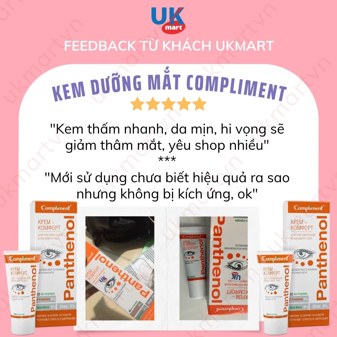 Kem Dưỡng Mắt Compliment 25ml Dịu Da, Giảm Quầng Thâm, Bọng Mắt, Lão Hóa