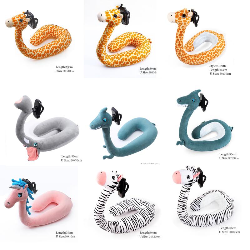 Gối Hơi Du Lịch Kèm Giá Đỡ Điện Thoại Lười Hình Chữ U Cổ Gối Hỗ Trợ Linh Hoạt 360 Độ Rotating Mobile Holde