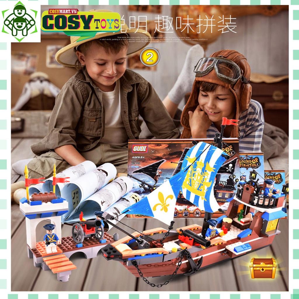 Lego xếp hình tàu cướp biển Ngọc trai đen với 652 mảnh ghép, mẫu tàu lớn và nhiều chi tiết cho bé