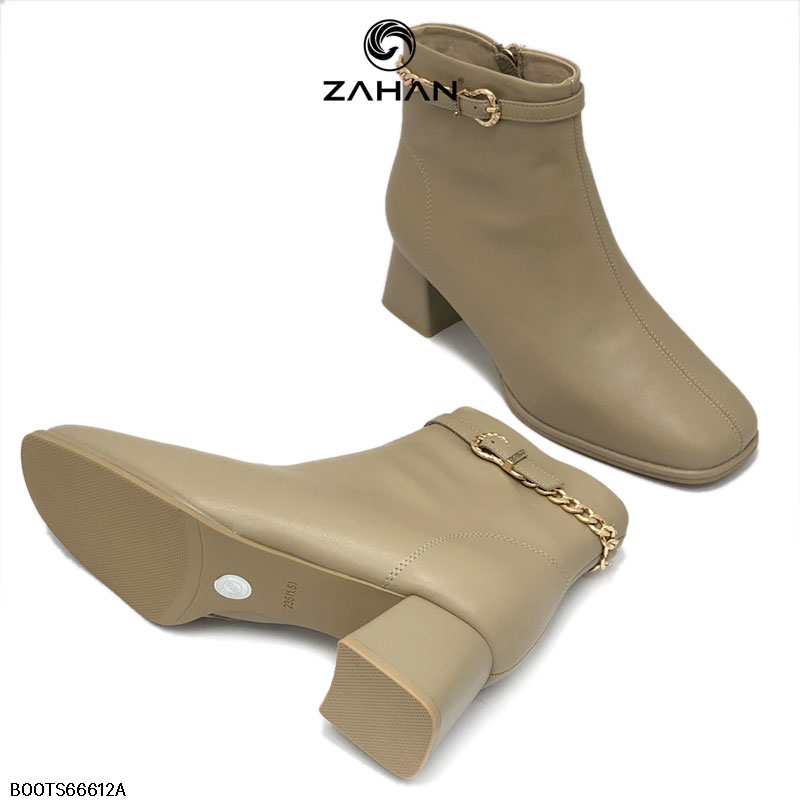 Boots nữ, cổ ngắn, mũi vuông, 4cm BOOTS66612A