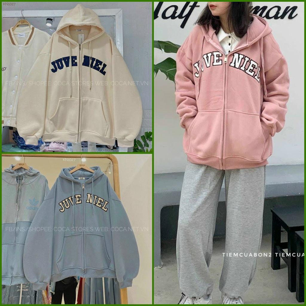 ÁO HOODIE NAM NỮ UNISEX - ÁO KHOÁC NỈ NGOẠI KHÓA Dây full zip HỌA TIẾT CHỮ Juve Niel  HOOIDE MỚI