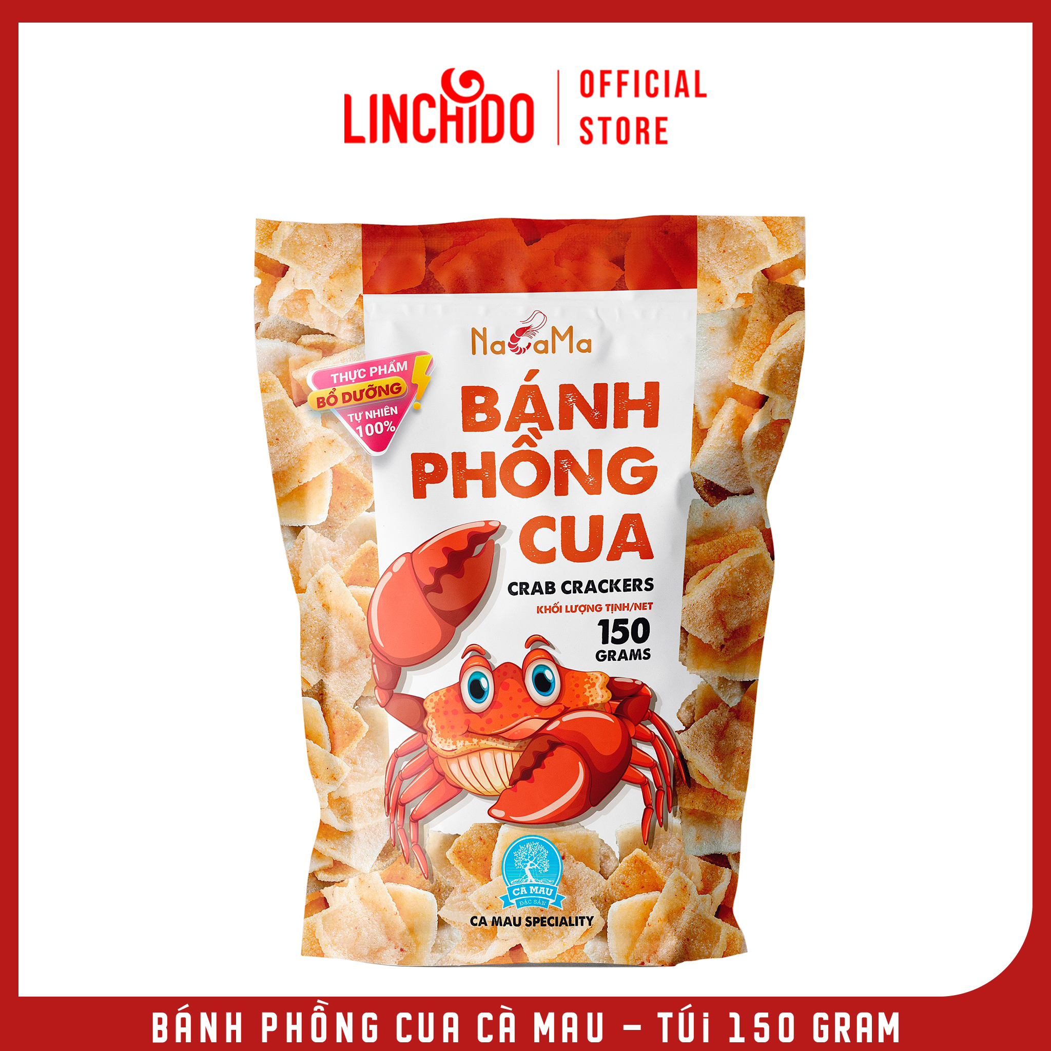 Bánh Phồng Cua Cà Mau - Nacama - Túi 150 Gram