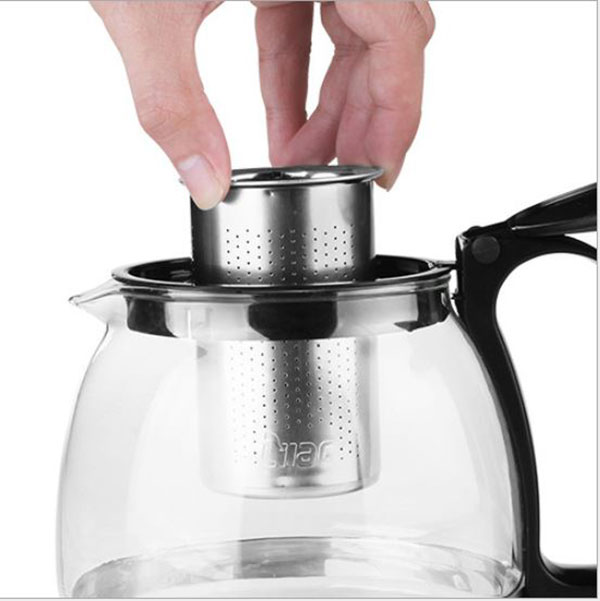 Bình Lọc Trà Thủy Tinh 900ml Lưới Lọc Inox 304 Không Gỉ