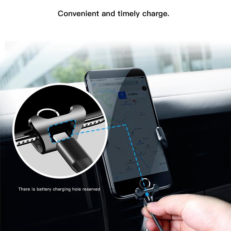 Giá Đỡ Điện Thoại Ô Tô Baseus Gravity Car Mount Kẹp Cửa Gió Điều Hòa - Hàng Chính Hãng