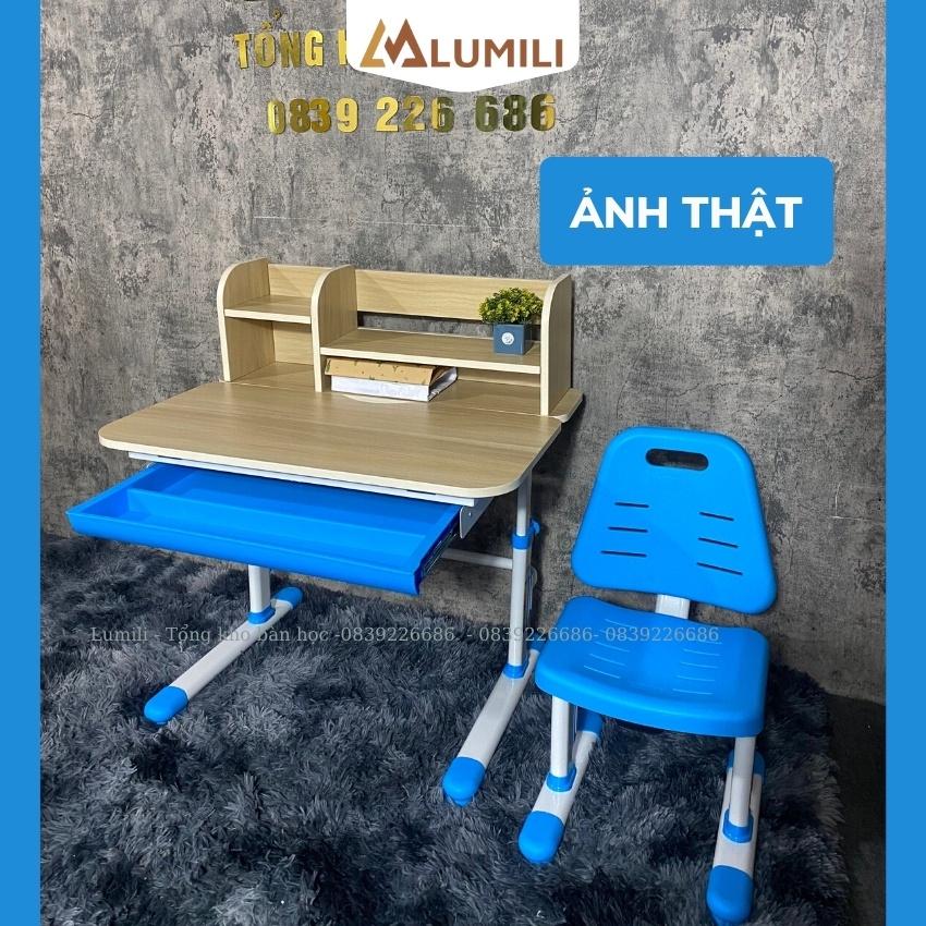 Bàn ghế học sinh chống gù chống cận R28 bàn học sinh thông minh cho bé nâng hạ dễ dàng nghiêng pittong size lớn cho trẻ