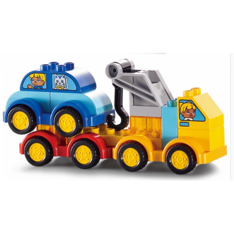 Bộ đồ chơi lắp ghép Smoneo Lego Duplo phương tiện cứu hộ giao thông - 68 mảnh ghép Toyshouse - 77004