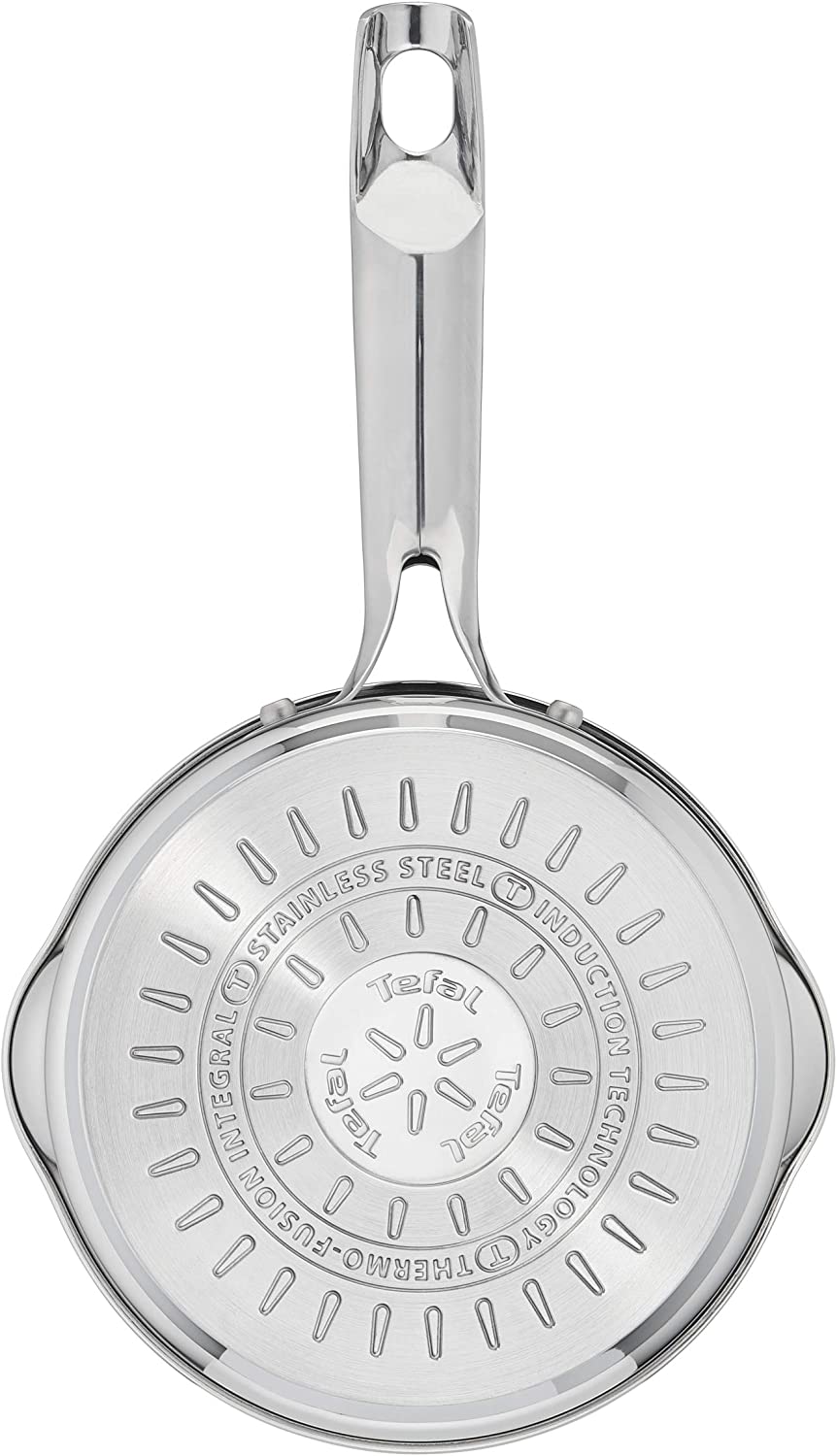 Bộ Nồi 4 Sets TEFAL G719S7 Có Vạch Chia - Nhập Khẩu Đức Chất Liệu Thép Không Gỉ Dùng Cho Mọi Loại Bếp Bền Gấp 6 Lần Chảo Thường - Hàng Nhập Khẩu