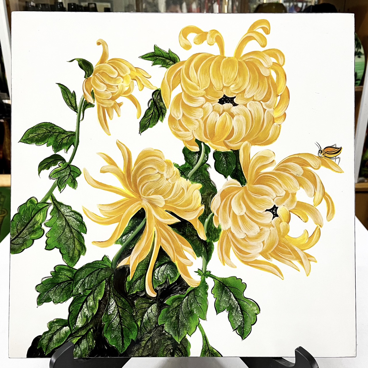 Tranh sơn mài tĩnh vật cao cấp Thanh Bình Lê 40x40 cm