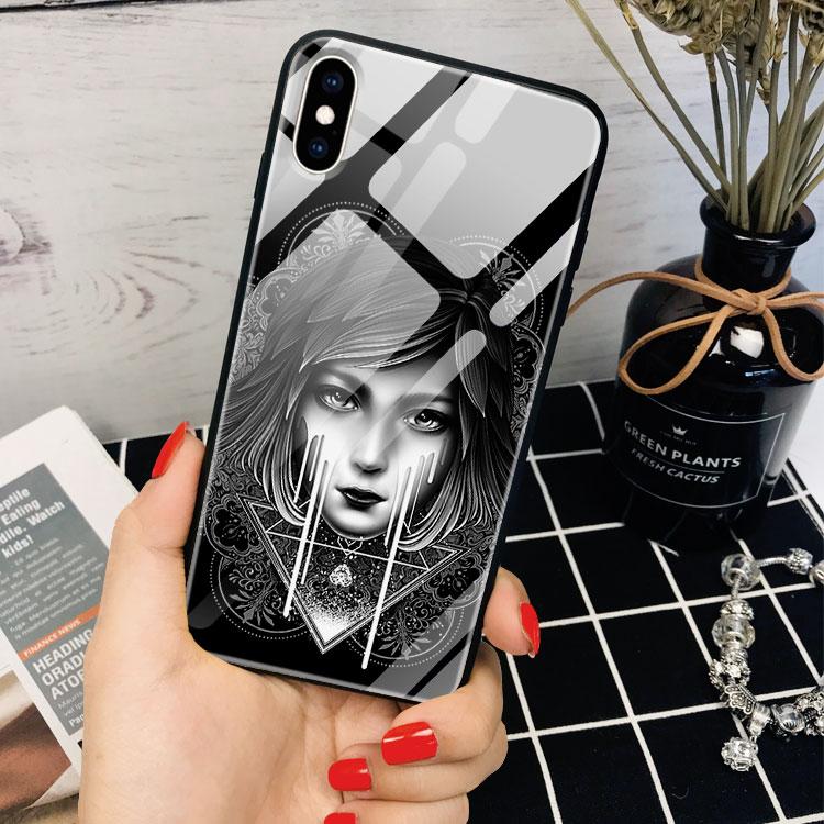 Ốp Lưng Cô Gái Cạnh Vuông dành cho Iphone 6/6Plus/6S/6S Plus/7/7Plus/8/8Plus/X/Xs/Xs Max/11/11 Promax/12/12 Promax Lpc20120347