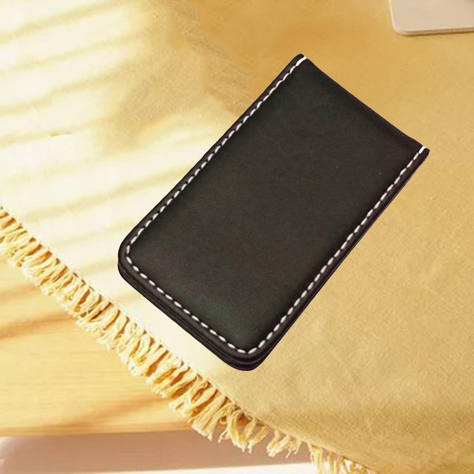 Pocket  Clip  ID Card Holder Wallet Black_60x41x8mm