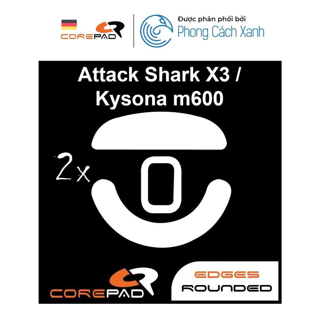 Feet chuột PTFE Corepad Skatez PRO Attack Shark X3 / Kysona M600 (2 bộ) - Hàng chính hãng