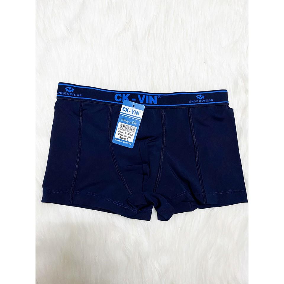 Quần lót-Quần sịp nam boxer cao cấp thun lạnh co dãn 4 chiều kiểu quần lót đùi nam lưng to nam tính lịch lãm