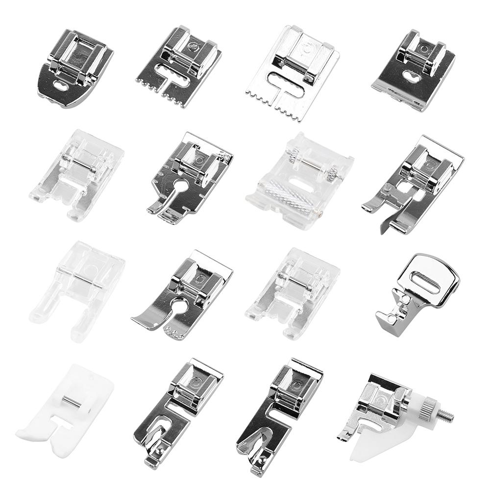 Bộ 16 cái chân vịt cho máy may bằng hợp kim, PVC phù hợp cho Brother, Singer…